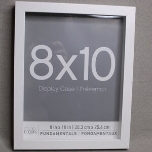 Studio Decor Display Case Unisex 8x10 White Excellent Shadow Box Frame